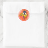Sticker Rond DAFFY DUCK™ en orange (Sac)
