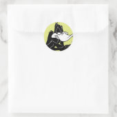 Sticker Rond DAFFY DUCK™ Haut (Sac)