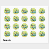Sticker Rond DAFFY DUCK™ riche et riche (Feuille)