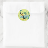 Sticker Rond DAFFY DUCK™ riche et riche (Sac)