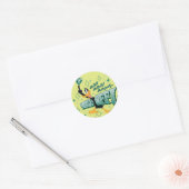 Sticker Rond DAFFY DUCK™ riche et riche (Enveloppe)