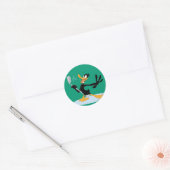Sticker Rond DAFFY DUCK™ Singing (Enveloppe)