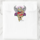 Sticker Rond Dagger du cancer de la thyroïde (Sac)