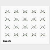 Sticker Rond Daggers celtiques (Feuille)