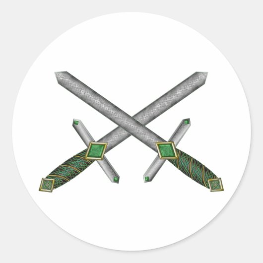 Sticker Rond Daggers celtiques (Devant)