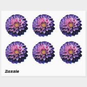 Sticker Rond Dahlia (Feuille)