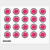 Sticker Rond Dahlia (Feuille)