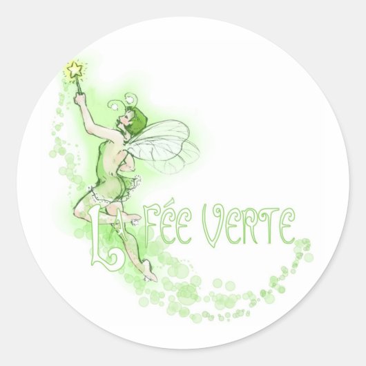 Sticker Rond Dainty Absinthe La Fee Verte I (Devant)