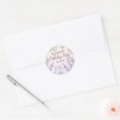 Sticker Rond Dainty Black Floral Outlines rose Anniversaire (Enveloppe)