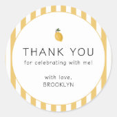 Sticker Rond Dainty Lemon Party (Devant)