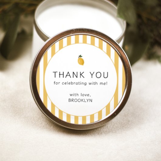 Sticker Rond Dainty Lemon Party