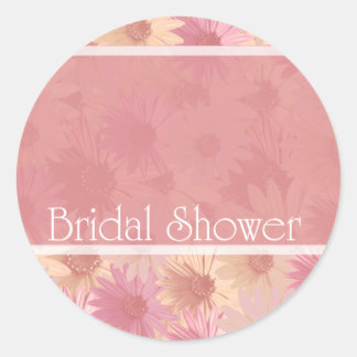 Sticker Rond daises roses ~ douche nuptiale