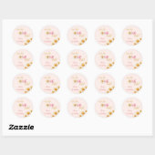 Sticker Rond Daisy 1st Birthday Isn't She ONEderful Boho (Feuille)