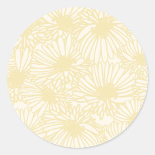 Sticker Rond Daisy Blooms - Crème au Beurre