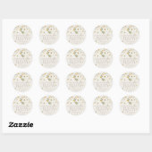 Sticker Rond Daisy Boho Baby in Bloom Shower (Feuille)