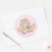 Sticker Rond Daisy Bunny Big Sister (Enveloppe)