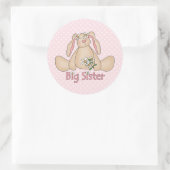 Sticker Rond Daisy Bunny Big Sister (Sac)