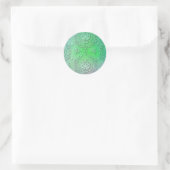 Sticker Rond Daisy Damask, COULEUR D'EAU (Sac)