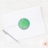 Sticker Rond Daisy Damask, COULEUR D'EAU (Enveloppe)