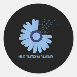 Sticker Rond Daisy En Janvier Porter Blue Human Trafic Aware