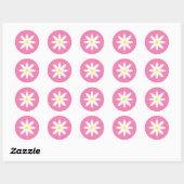 Sticker Rond Daisy et Pois (Feuille)