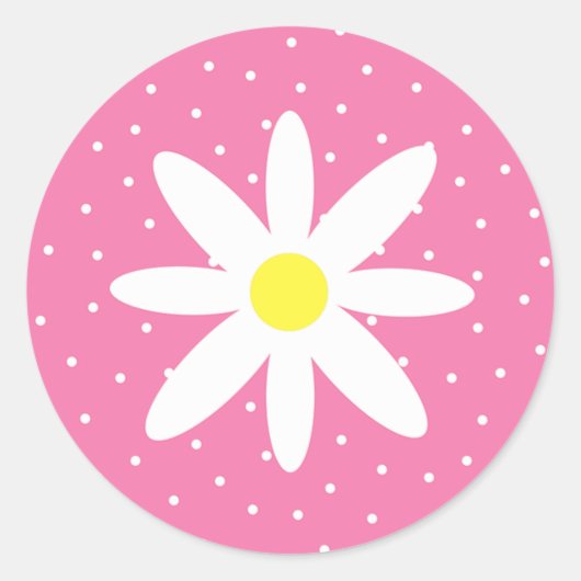 Sticker Rond Daisy et Pois (Devant)