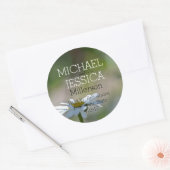 Sticker Rond Daisy Flower Adresse personnalisée (Enveloppe)
