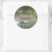 Sticker Rond Daisy Flower Adresse personnalisée (Sac)