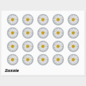 Sticker Rond Daisy Flower Pour Personnaliser D'Art Soeur Arrièr (Feuille)