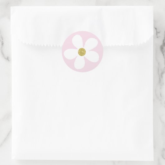 Sticker Rond Daisy Gold (Sac)