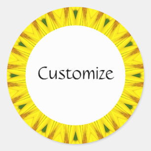 Sticker Rond Daisy Mandala Modèle 16