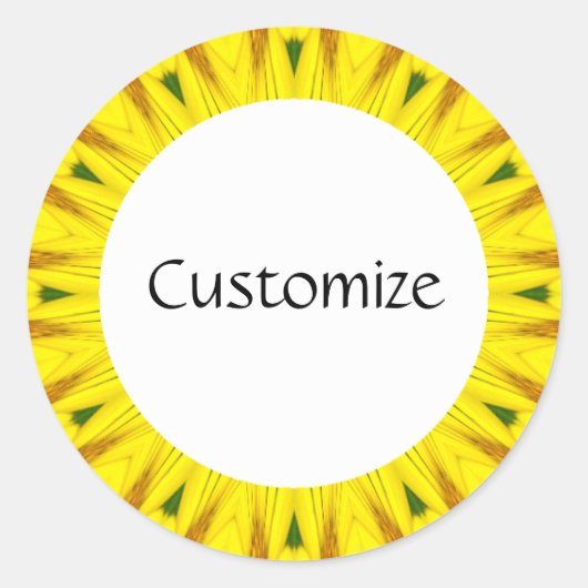 Sticker Rond Daisy Mandala Modèle 16 (Devant)