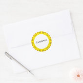 Sticker Rond Daisy Mandala Modèle 16 (Enveloppe)