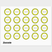 Sticker Rond Daisy Mandala Modèle 39 (Feuille)