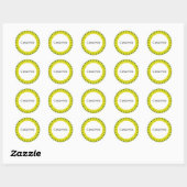 Sticker Rond Daisy Mandala Modèle 40 (Feuille)