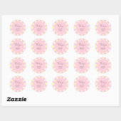 Sticker Rond Daisy - merci baby shower (Feuille)