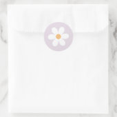 Sticker Rond Daisy Rétro violet (Sac)