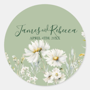 Sticker Rond Daisy Terre Sauvage Sage & Botanique