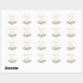 Sticker Rond Daisy Thank You Baby Shower (Feuille)