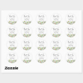 Sticker Rond Daisy Thank You Baby Shower (Feuille)