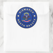Sticker Rond Dakota de Bismarck (Sac)