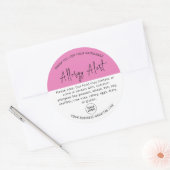 Sticker rond d'alerte d'allergie rose (Enveloppe)