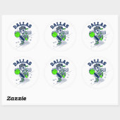 Sticker Rond Dallas Skeleton Basket (Feuille)