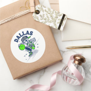 Sticker Rond Dallas Skeleton Basket