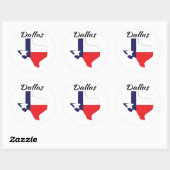 Sticker Rond Dallas - Texas (Feuille)