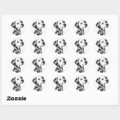 Sticker Rond Dalmatien (Feuille)