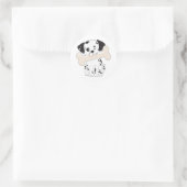 Sticker Rond Dalmatien avec os (Sac)