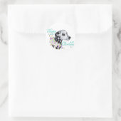 Sticker Rond Dalmatien Joyeux Anniversaire (Sac)
