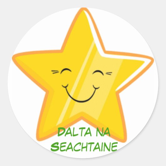 Sticker Rond Dalta na Seachtaine = Étudiant de la semaine (Devant)
