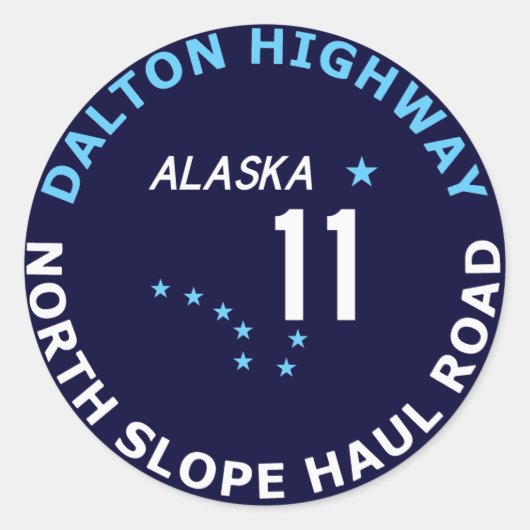 Sticker Rond Dalton Highway, North Slope Haul Road (Devant)
